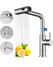   Kitchen Faucet with Pull Down Sprayer Waterfall Single Hole Single Handle