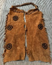 Vintage Chaps Kids Real Leather Western Cowbo...