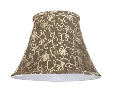 30045A Transitional Bell Shaped Spider Construction Lamp Shade, Light Gold, 7...