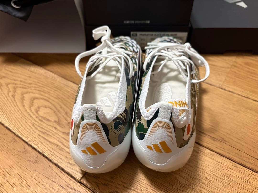 BAPE adidas Predator Elite Soccer Cleats 25cm (US 7) Hemp/Gold/White Unused thumbnail 4