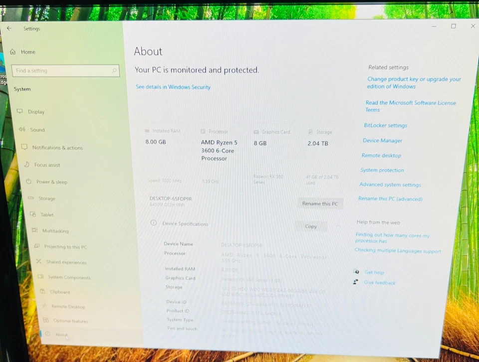 Cyberpower Gaming PC AMD Ryzen 5 3600 6-Core 8GB RAM Radeon RX580 Series 8GB 2TB - Image 3 of 4