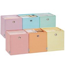 SONGMICS Storage Cubes, Set of 6 Collapsible Storage Boxes, Odourless