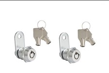 2 Tubular Cam Lock 7/8" Camper Drawer Toolbox Cabinet Key Removable Keyed Alike