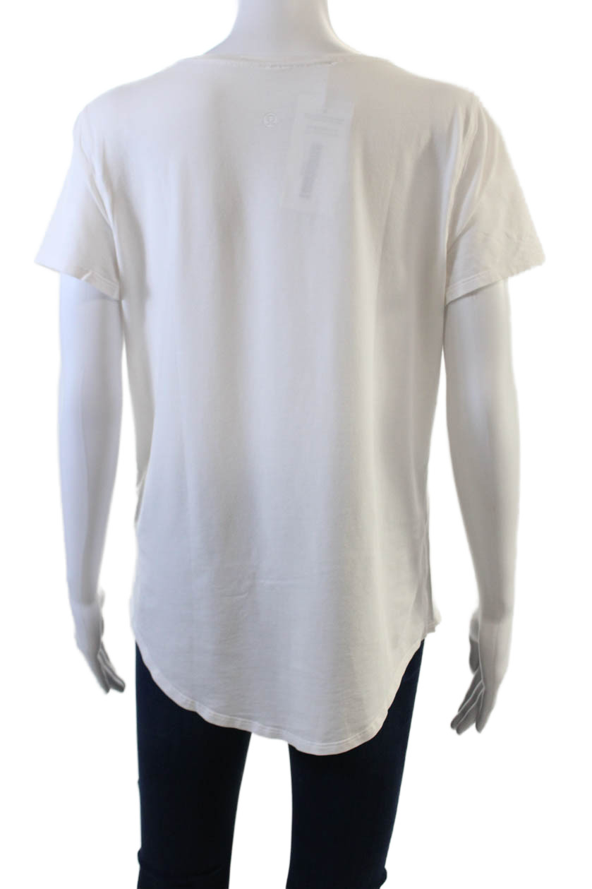 Lululemon Womens Activewear Basic Top White Size 8 - image 3