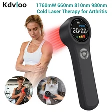 1760mW Cold Laser Therapy Device Pain Relief LLLT Soft Red Light Lazer Treatment