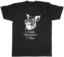 Funny Pig I Oink Before I Ham Mens T-Shirt Tee Gift Top