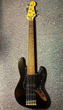 Squier Affinity Series Active Jazz Bass VI - Metallic Black 6-String Bass Guitar