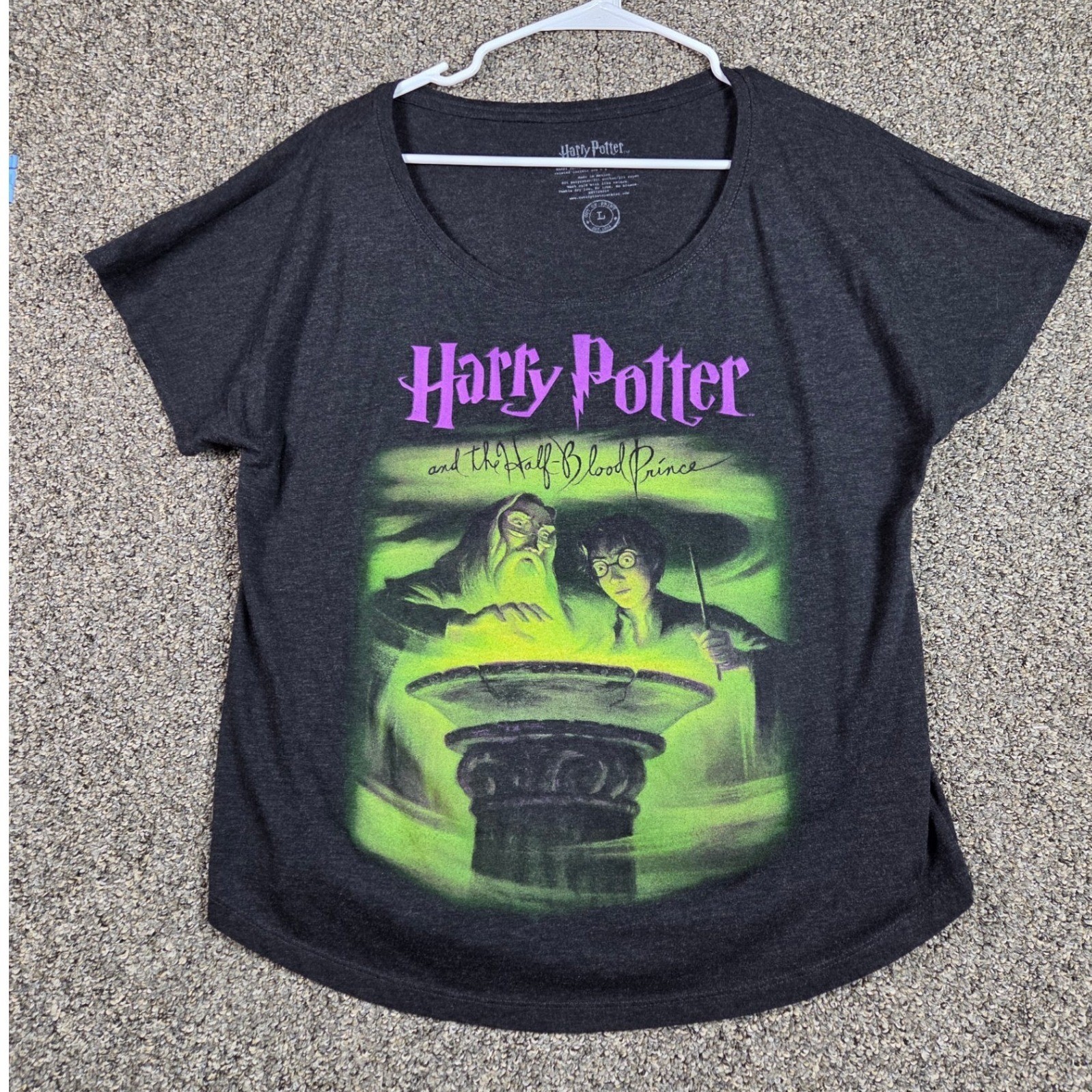 Harry Potter T-Shirt Women Large Gray Half-Blood Prince Graphic Out of Print