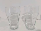 2 Vintage Coca-Cola 7" Tall ~Ice Cream Parlor ~Big Swig Drinking Glasses