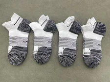 4 pairs BOMBAS Women's All-Purpose Performance Ankle socks Size Medium white