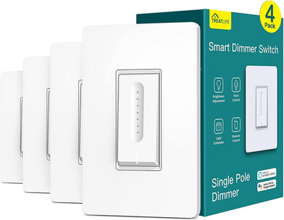 Smart Dimmer Switch 4 Pack, Works with Alexa & Google Home, Wifi Control