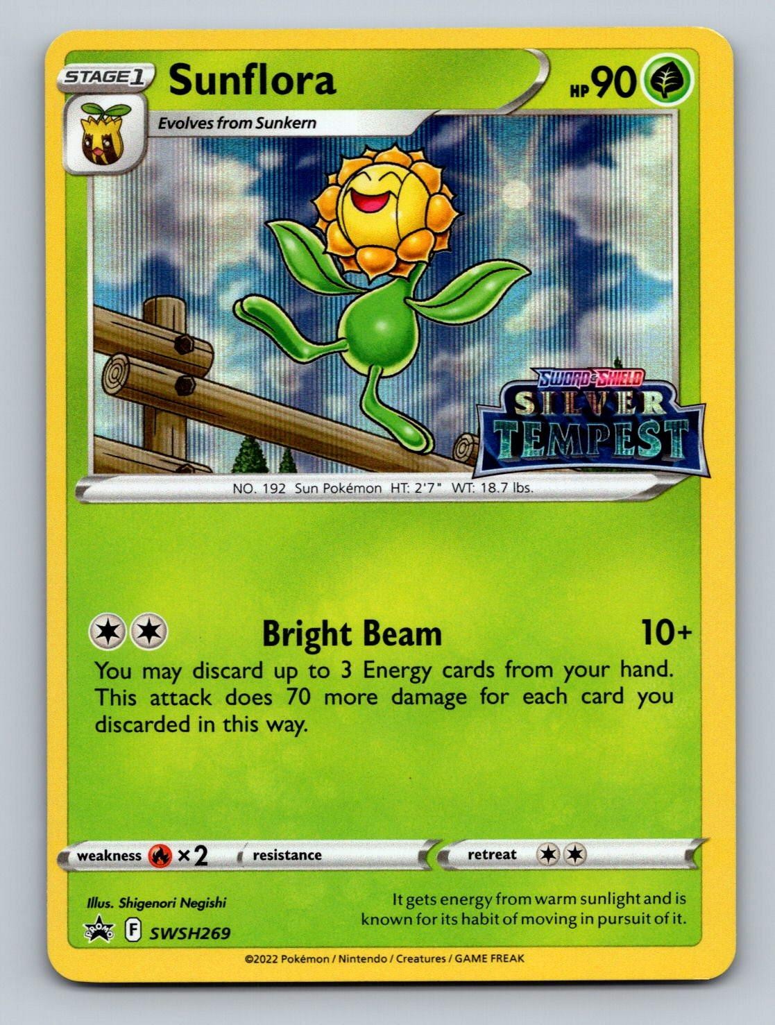 Sunflora (Prerelease) SWSH269 Holo Promo Sword & Shield Pokemon TCG Card NM