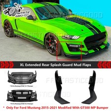 For Ford Mustang Modified W Gt500 Mp Bumper 15-22 Front Side Splitter Winglets