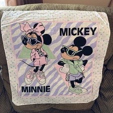 NOS 1989 Disney Cool Minnie  Mickey Mouse Handkerchief Bandana USA Made