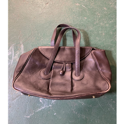 Tocca Brown Satchel Top Handle Bag w/ Orange Lining, Gold Hardware, Pockets