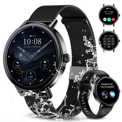 Blackview Smartwatch Damen Frauen mit Telefonfunktion Armbanduhr für iOS Android