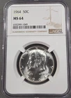 1964-P KENNEDY SILVER HALF DOLLAR NGC MS64 (1081)