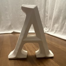 White 3D Free-Standing Letter A 10 Inch