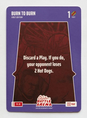 2026 Bo Jackson Battle Arena Burn To Burn SP Play Card #PL-39