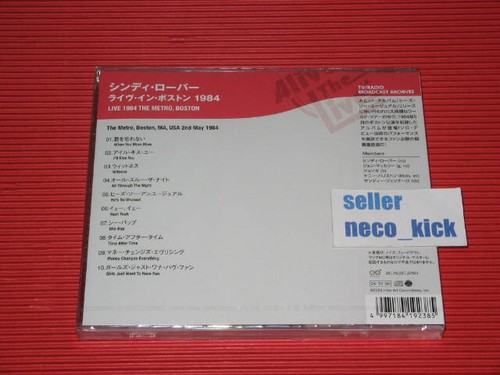 11B CYNDI LAUPER LIVE 1984 THE METRO BOSTON JAPAN CD - Picture 2 of 2