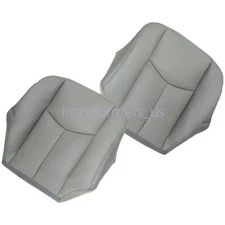 For 2005 2006 Chevy Tahoe Silverado Driver & Passenger Bottom Seat Cover Gray