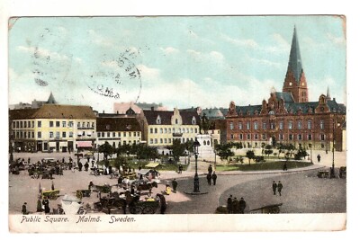 Public Square Malmo Sweden Postcard