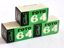 3 rolls Svema FOTO-64 135/35mm 36exp. ISO 64 B&W Camera Negative Film