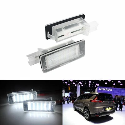 2x Feux de Plaque D'immatriculation LED Eclairage Lampe Renault Laguna 2 Fluence - Photo 1/4