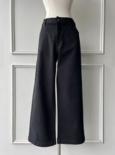 TRENERY COUNTRY ROAD garment dye wide leg jean black | SIZE: 12, M | $149