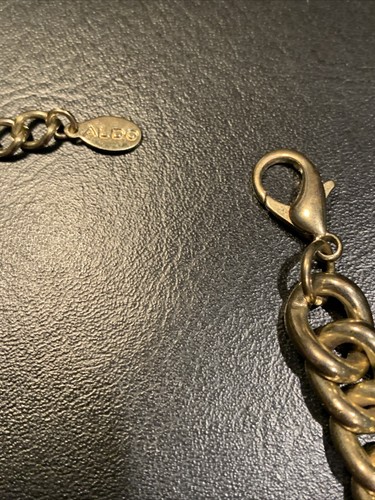 Aldo statement necklace Gold Tone Heavy Vintage Collar Tick Chain - Picture 2 of 7