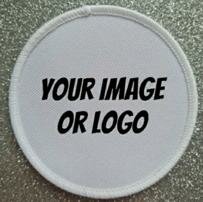 1 x 3 Zoll Sublimation maßgeschneidert Patch Abzeichen jedes Logo Versand in 24 Stunden
