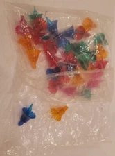 Plastic Christmas Tree Mini Light Bulbs and Covers FLOWER Reflectors Lot of 30