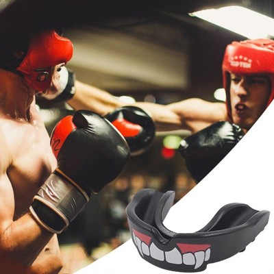 EVA Mundschutz Schwarz Blau Grün Boxing Gum Shield Neu Rugby  Unisex