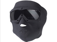Maschera e occhiali completi in neoprene per moto Swiss Eye motociclista ciclismo nero