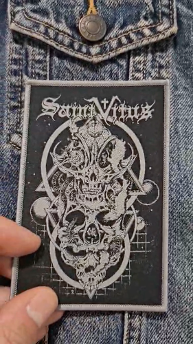 SAINT VITUS-SKULLS-WOVEN PATCH-GRAY BORDERS - Video 1 of 1