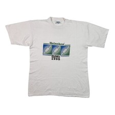 T-shirt vintage 1995 Heineken Rugby Coppa del Mondo birra maglietta bianca taglia L