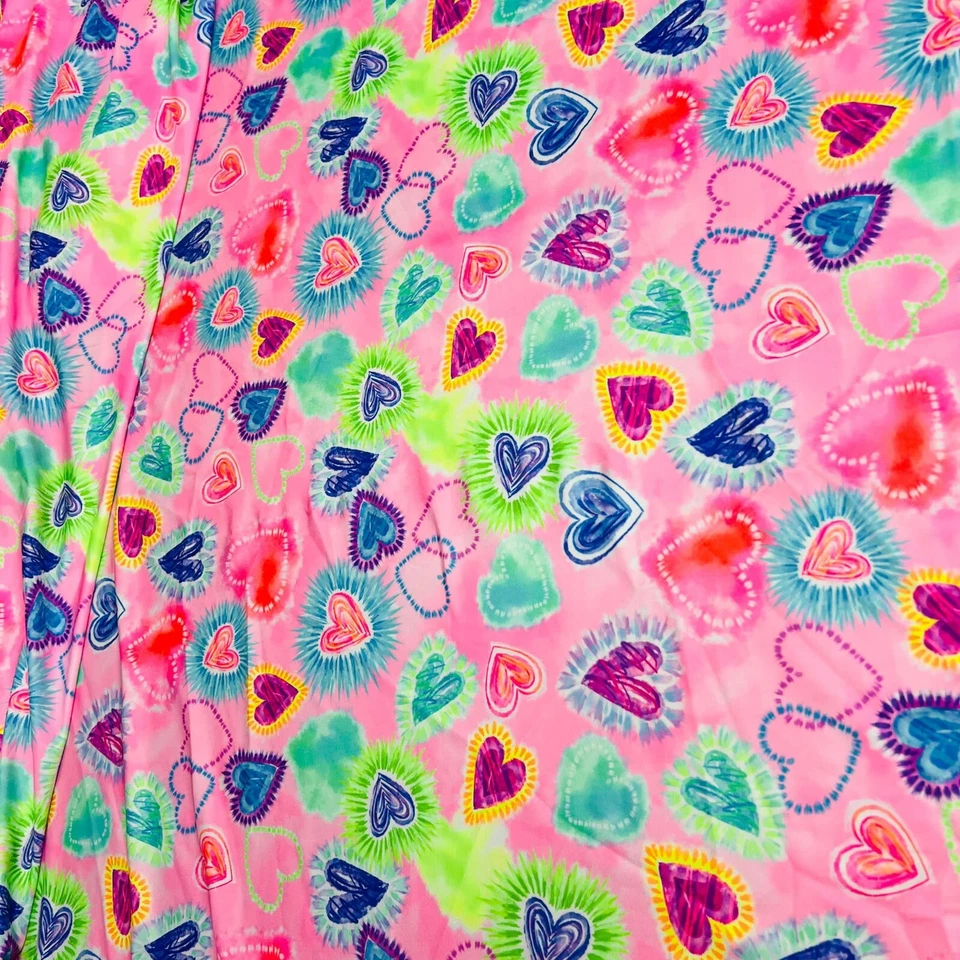 Valentine Hearts Print Spandex 4-Way Stretch Fabric 60"wide Swimsuit By the Yard - Image 4 of 4