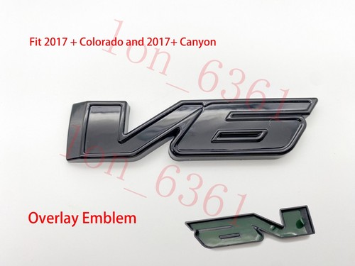 Gloss Black V6T Badge / Emblem – Adhesive Backed Car Logo Decal