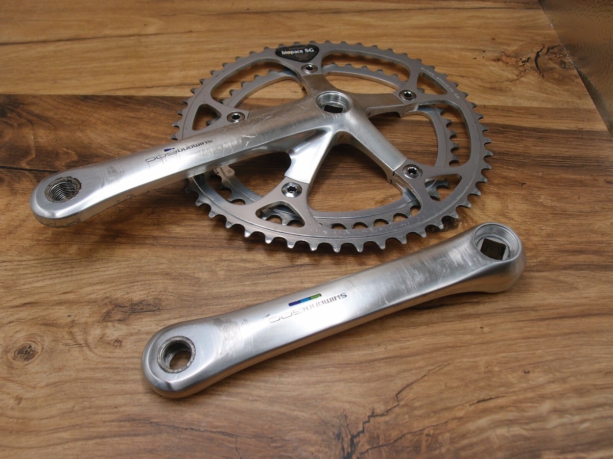 Pédalier Double Shimano 600 Tri Colore FC-6400 – 52/42 Biopace, 170mm, Japon