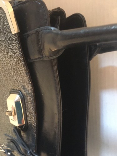 NWOT Ellen Tracy Black Shoulder Bag With Exterior Pockets - Picture 4 of 9
