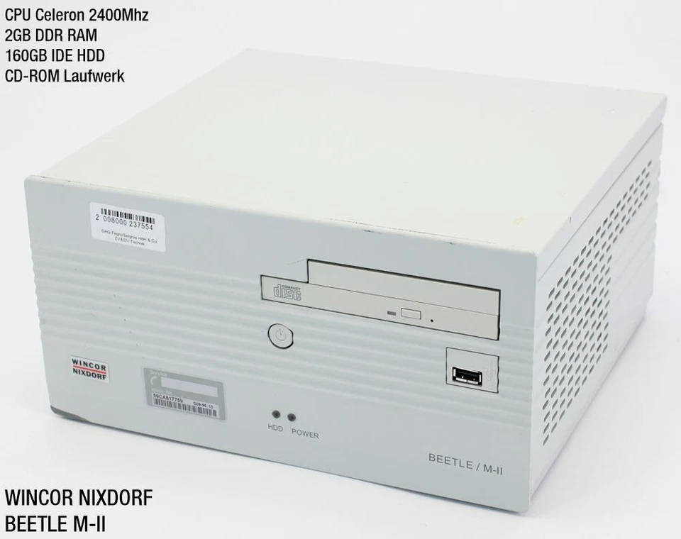 Wincor Nixdorf Beetle M-II Pos System Computer PC Point Of Sale Funds 2GB 160GB - Image 2 of 4