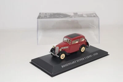 A51 1:43 IXO ALTAYA ROSENGART SUPER 5 LR4N 1938 ROUGE AVEC NOIR MIB - Photo 1/4