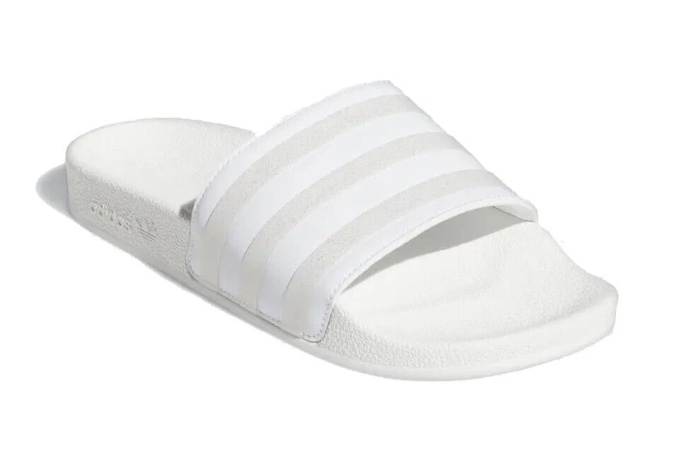 Scarpe sandali Adidas donna Adilette Slides argento bianco GX0036 taglia 11 US