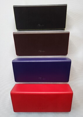 FENDI MEDIUM MULTICOLOR SEMI-HARD SUNGLASS CASE w CARD  display picture 1