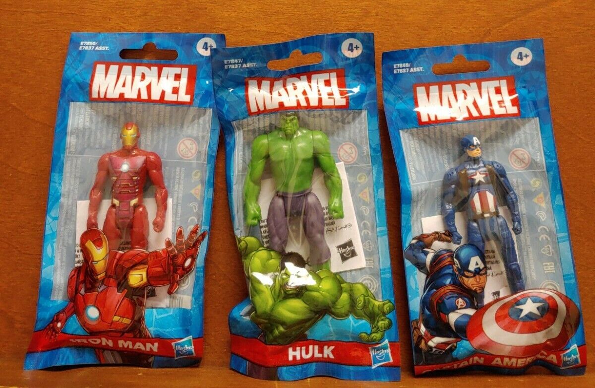 2 Marvel Captain America Hulk Action Figure by Hasbro