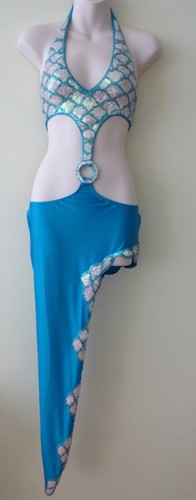 NWT Small Ooh La La London Sexy Sequin Latin Salsa Dance Dress / Stripper Gown - Picture 12 of 15