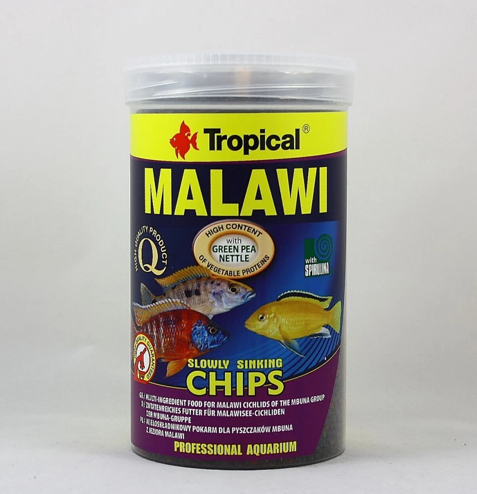 Malawi Chips Tropical 250ml Zutatenreiches Futter für Malawi Cichliden 35,16€/L