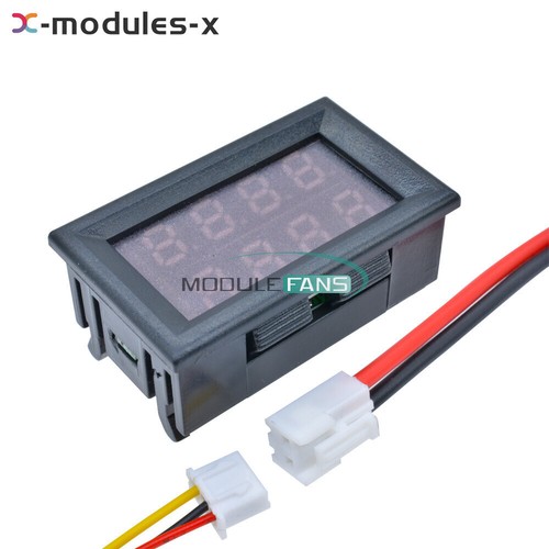0.28" 4-Bit DC 0-100V 10A Voltmeter Ammeter Blue+Red LED Amp Volt Meter Gauge - Bild 8 von 9