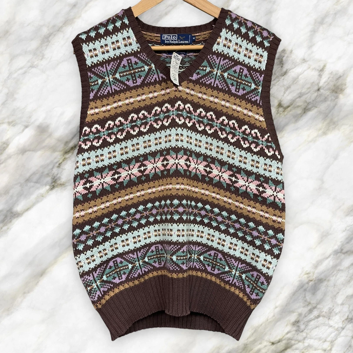 Vintage 90s NEW! w/ Tags Polo Ralph Lauren Sweater Vest V-Neck