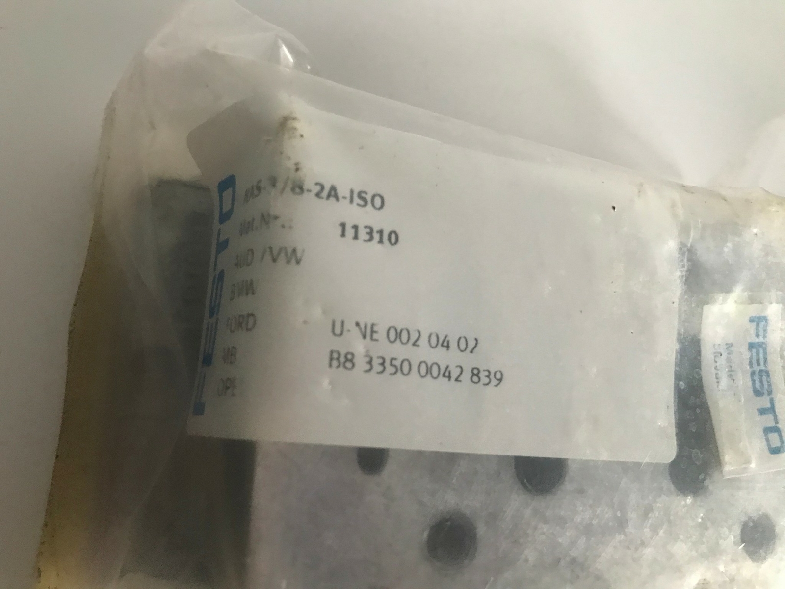 Festo Sub Base NAS-3/8-2A-ISO